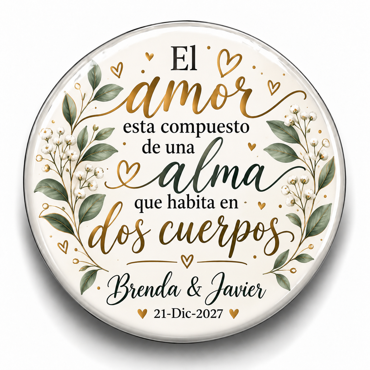FOTOBOTON PERSONALIZADO DISEÑO #7429-12 BODAS