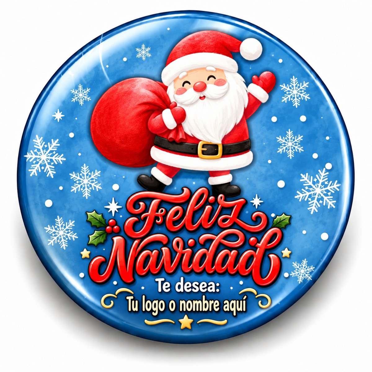 FOTOBOTON PERSONALIZADO DISEÑO #1988-9 NAVIDAD