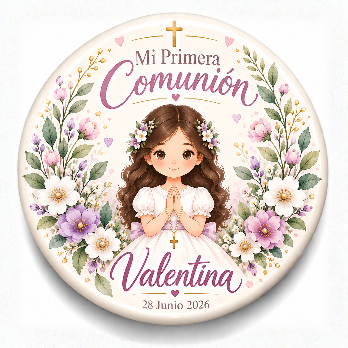 FOTOBOTON PERSONALIZADO DISEÑO #369-7 PRIMERA COMUNIÓN