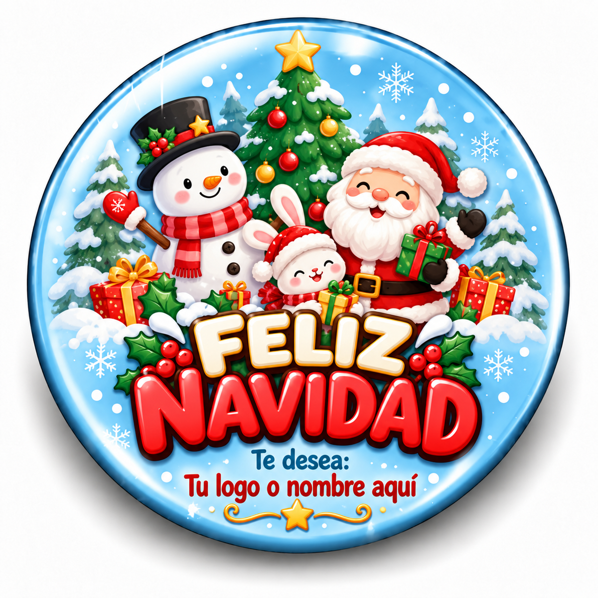 FOTOBOTON PERSONALIZADO DISEÑO #1988-16 NAVIDAD