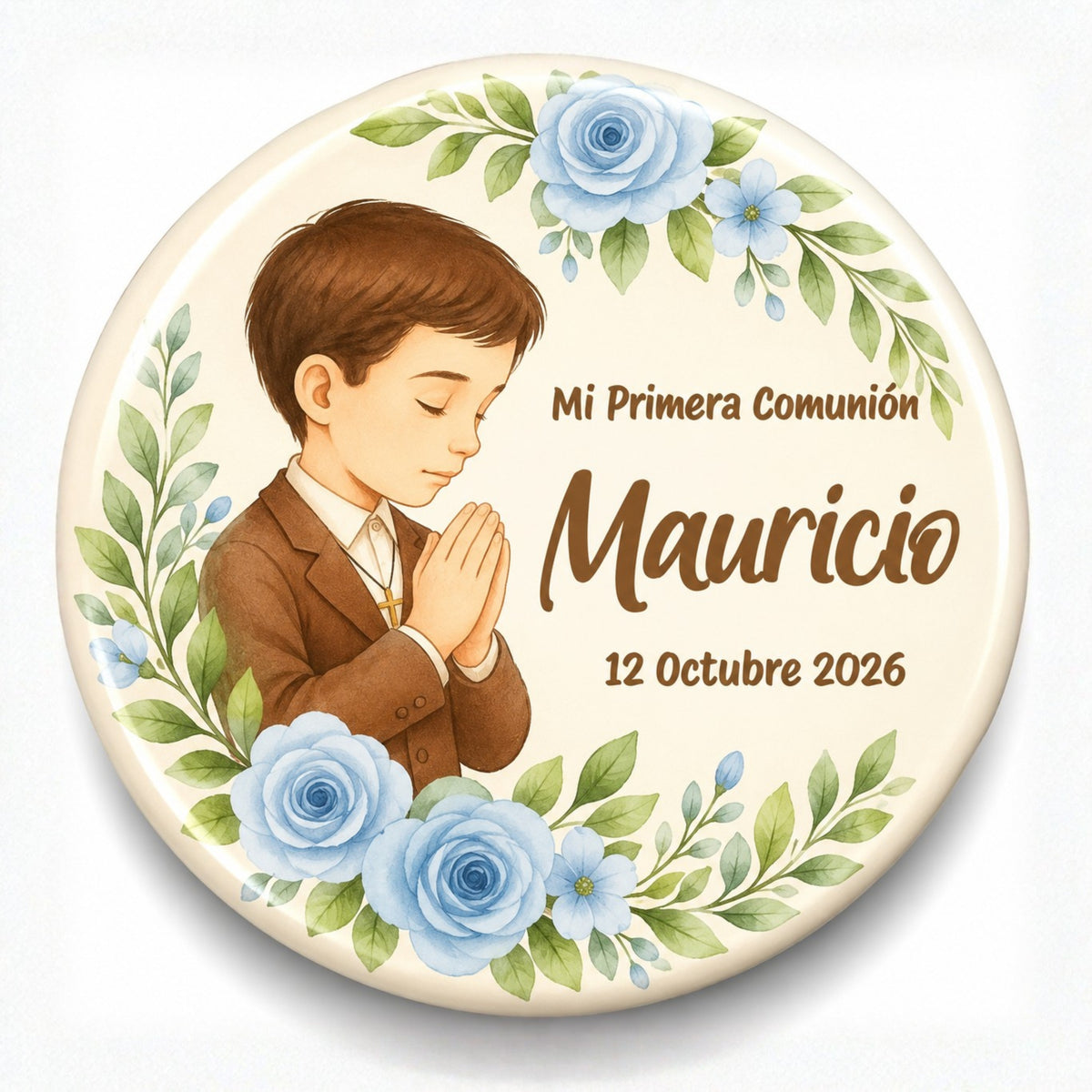 FOTOBOTON PERSONALIZADO DISEÑO #369-19 PRIMERA COMUNIÓN