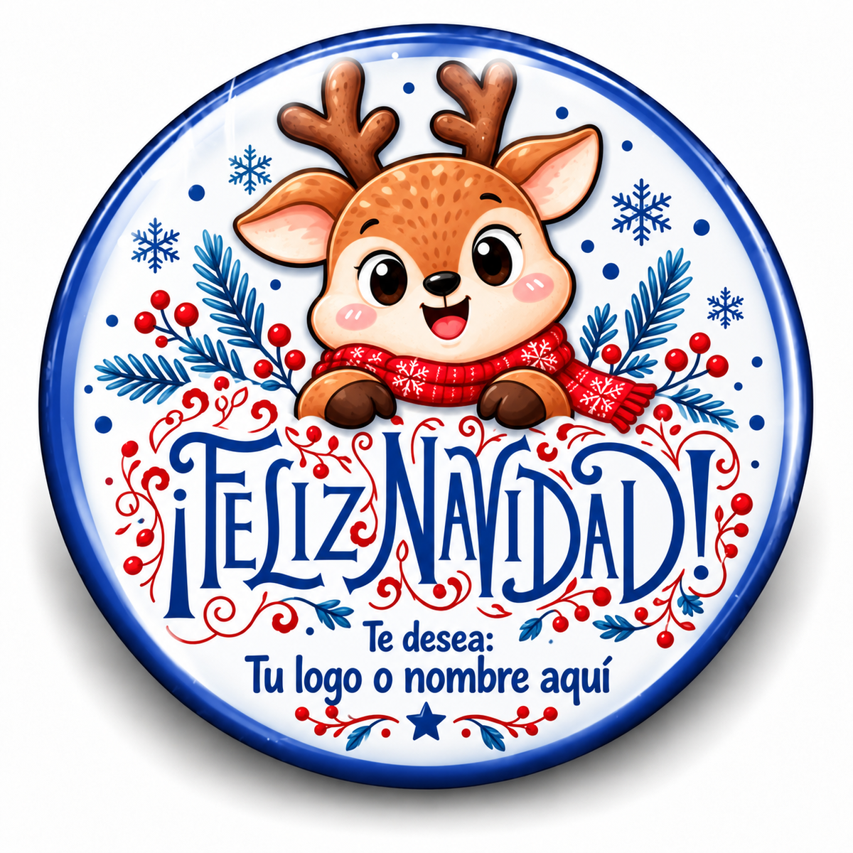 FOTOBOTON PERSONALIZADO DISEÑO #1988-11 NAVIDAD