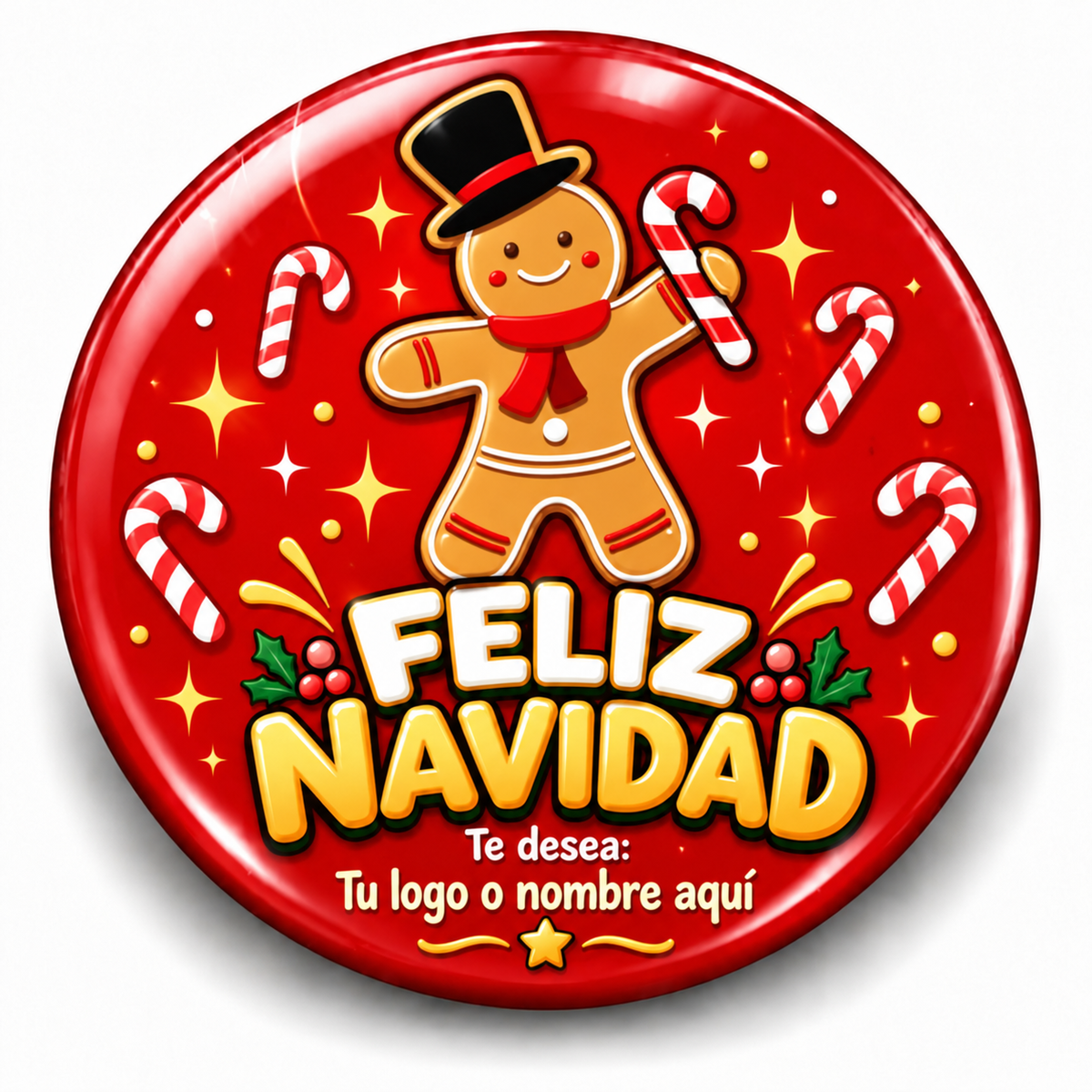 FOTOBOTON PERSONALIZADO DISEÑO #1988-10 NAVIDAD