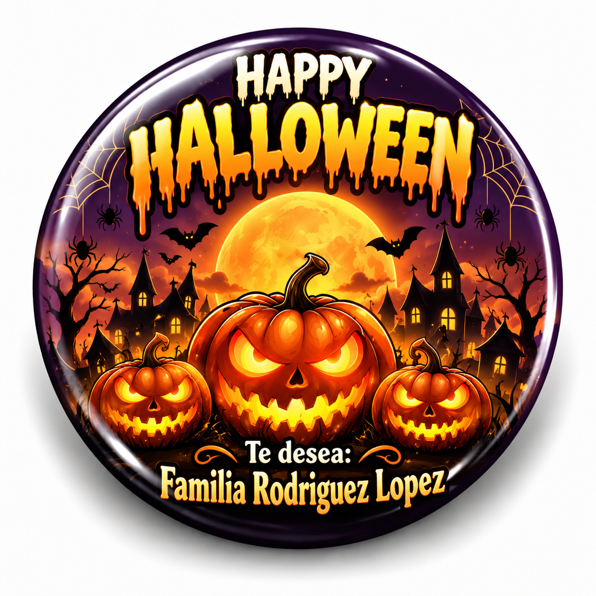 FOTOBOTON PERSONALIZADO DISEÑO #123-12 HALLOWEEN