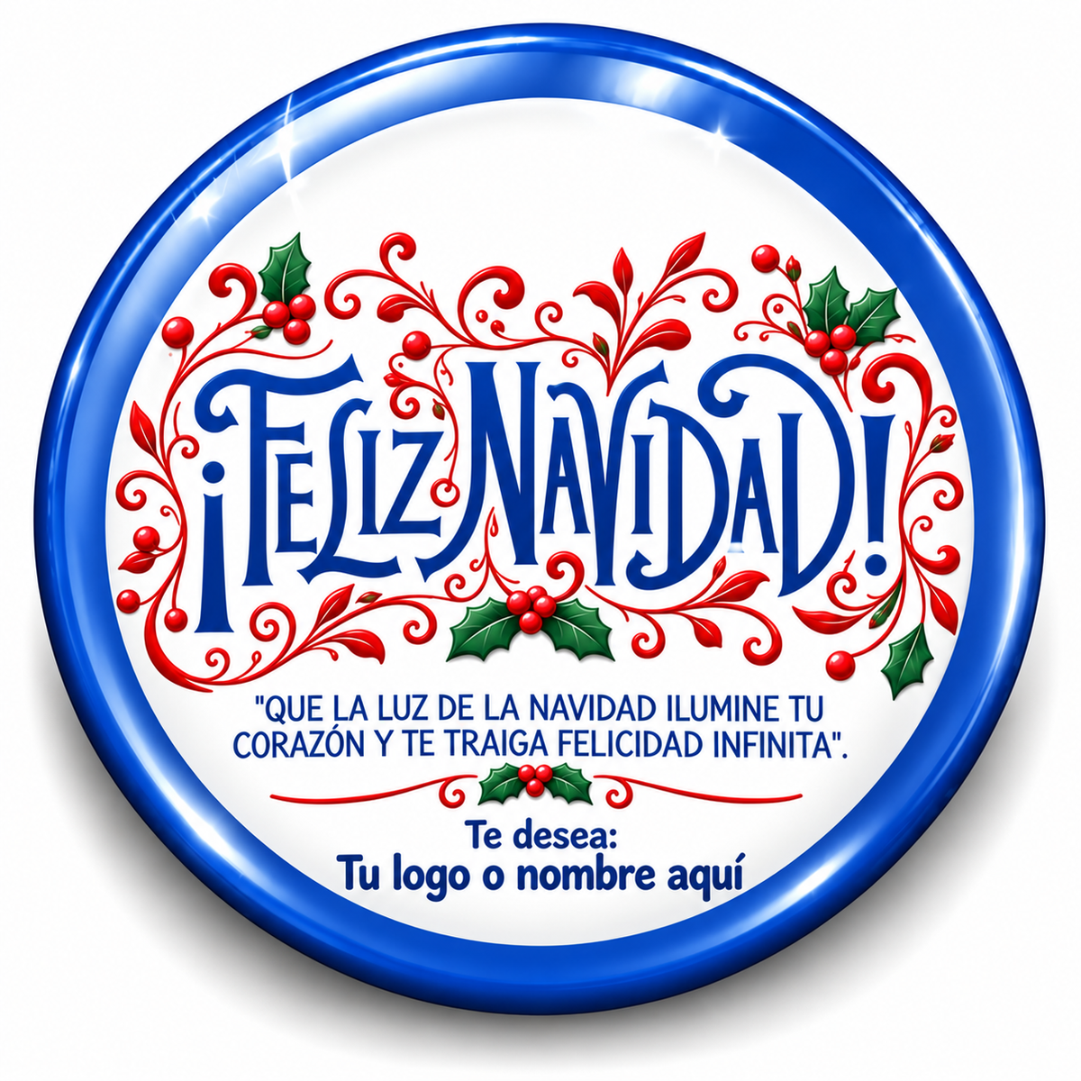 FOTOBOTON PERSONALIZADO DISEÑO #1988-12 NAVIDAD