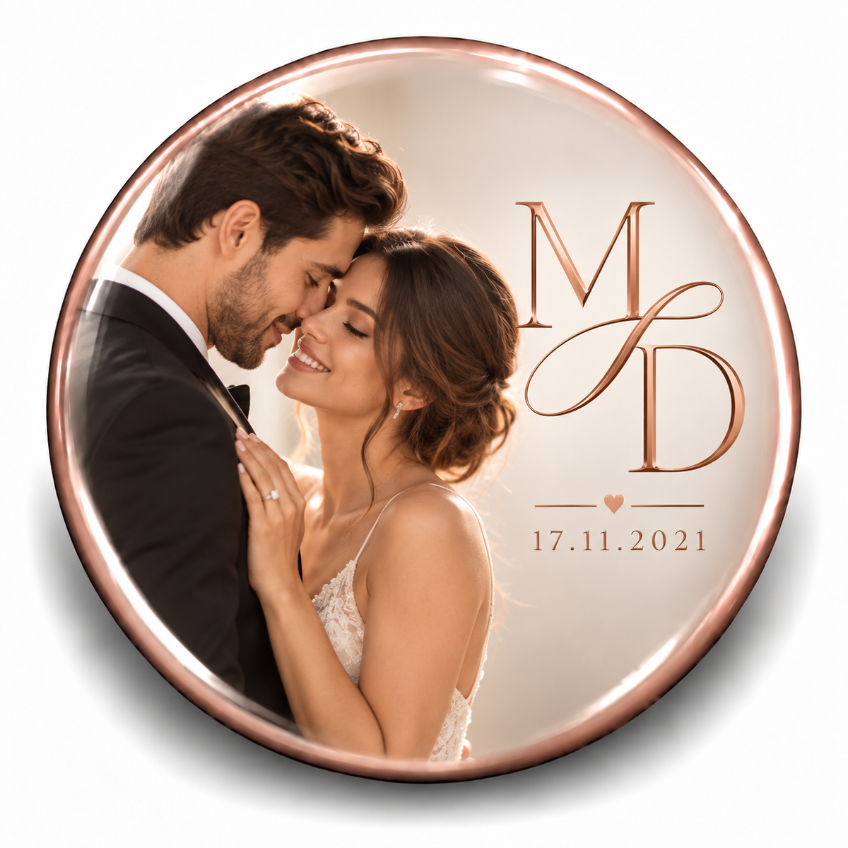 FOTOBOTON PERSONALIZADO DISEÑO #7429-7 BODAS CON FOTO