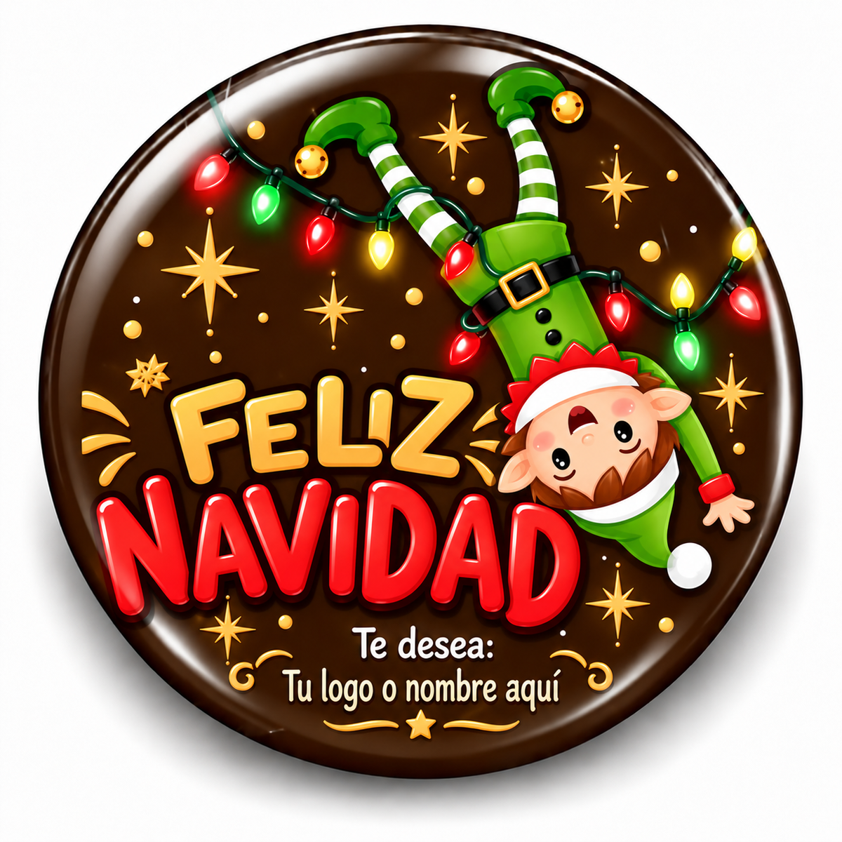 FOTOBOTON PERSONALIZADO DISEÑO #1988-7 NAVIDAD
