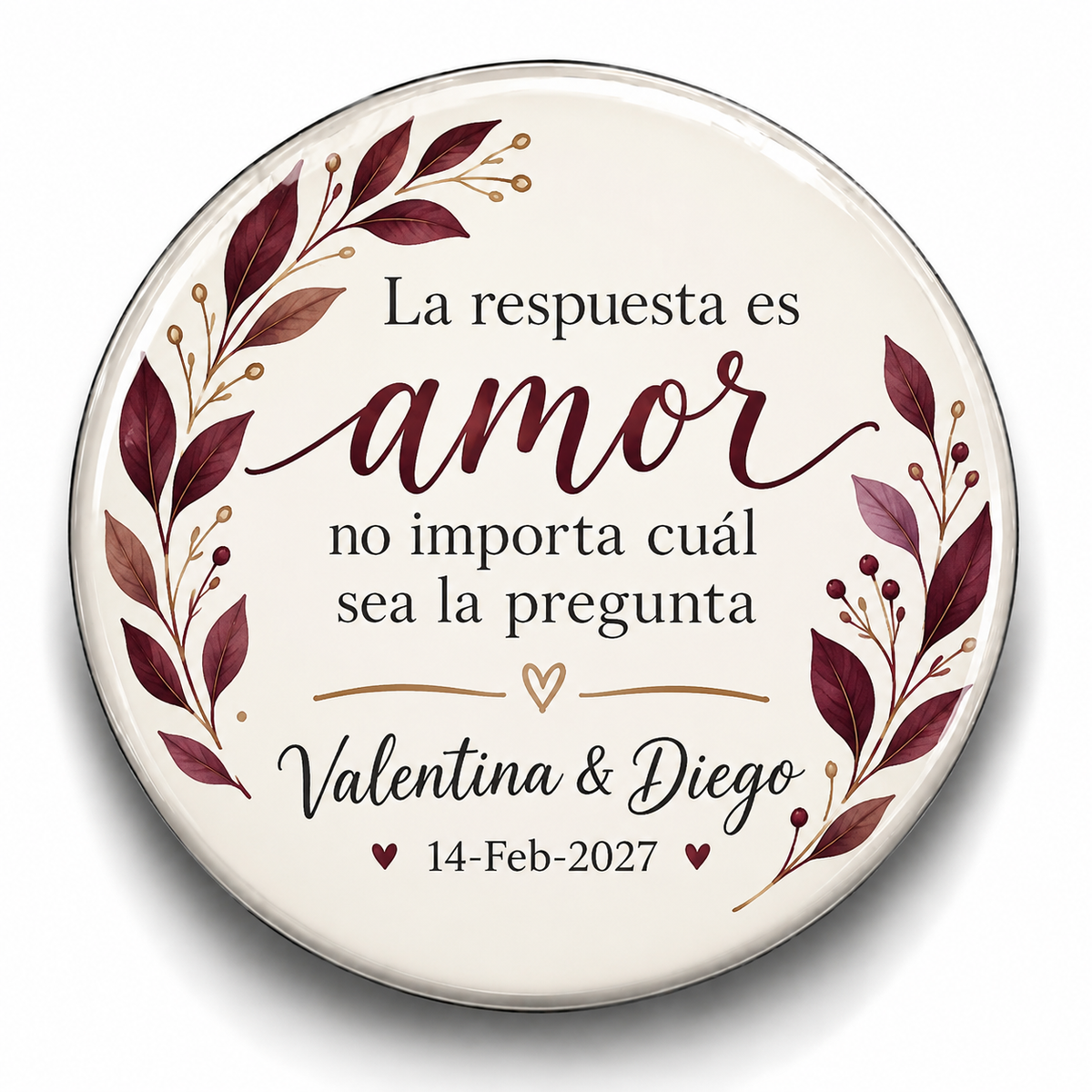 FOTOBOTON PERSONALIZADO DISEÑO #7429-13 BODAS