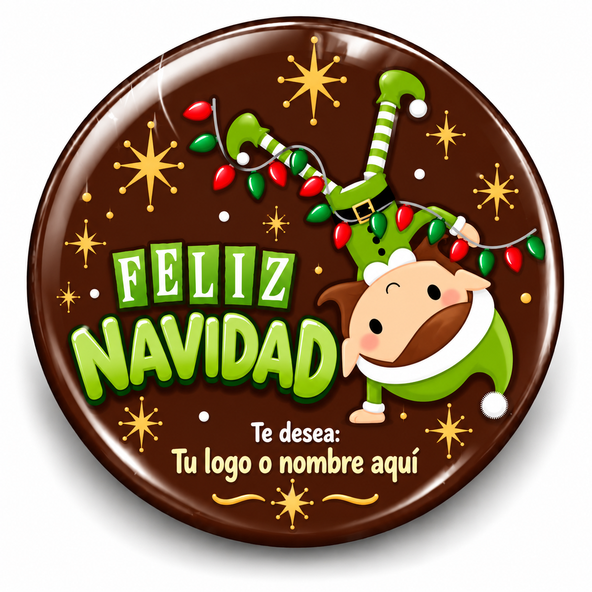 FOTOBOTON PERSONALIZADO DISEÑO #1988-8 NAVIDAD