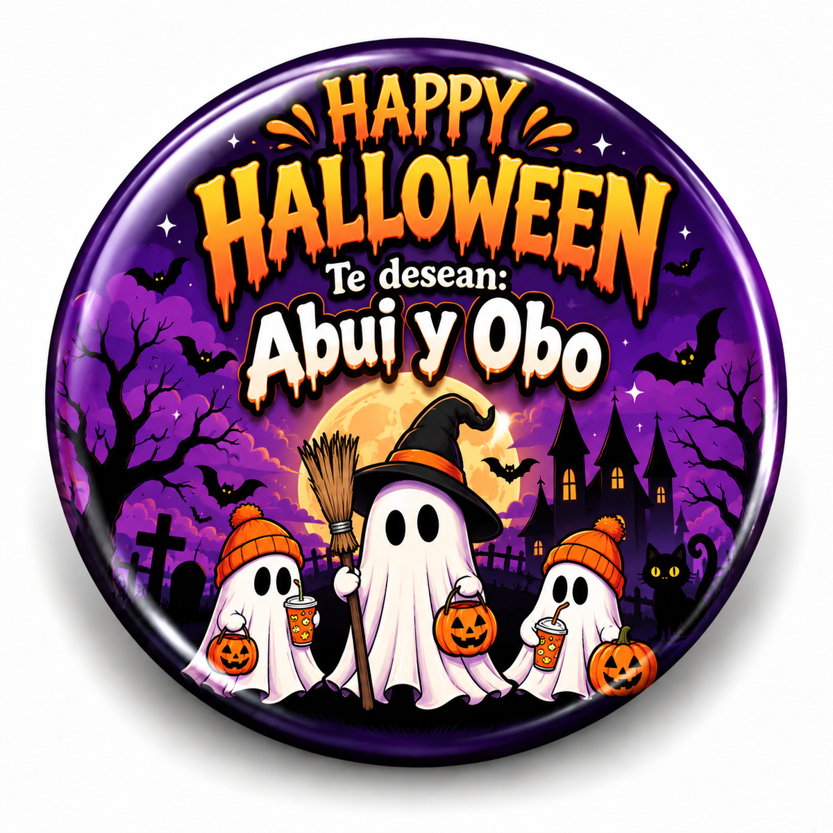 FOTOBOTON PERSONALIZADO DISEÑO #123-13 HALLOWEEN