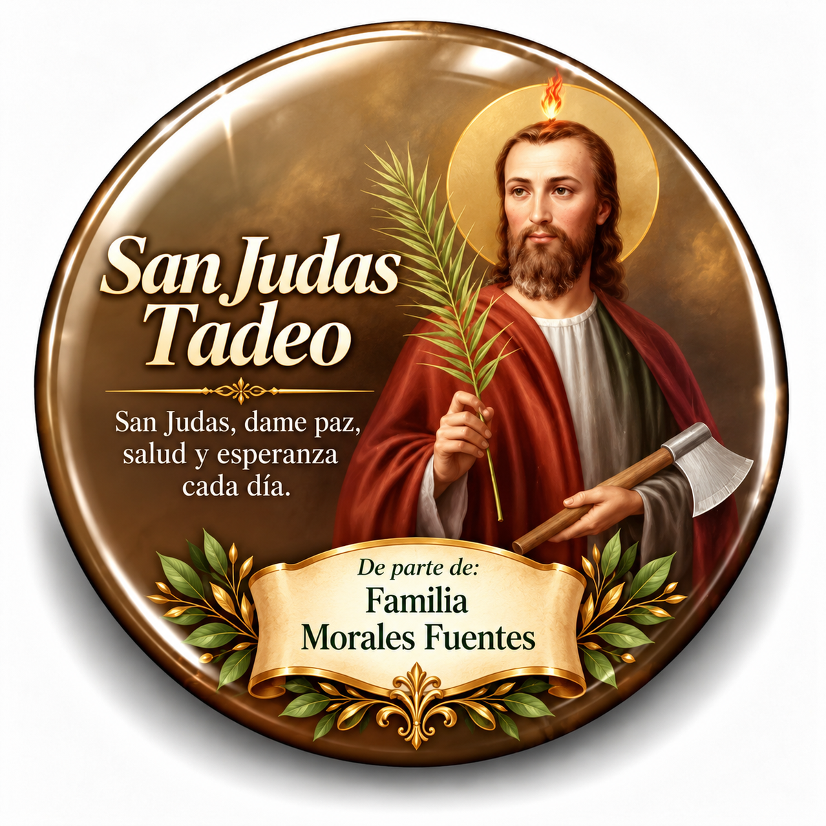 FOTOBOTON PERSONALIZADO DISEÑO #623-4 SAN JUDAS