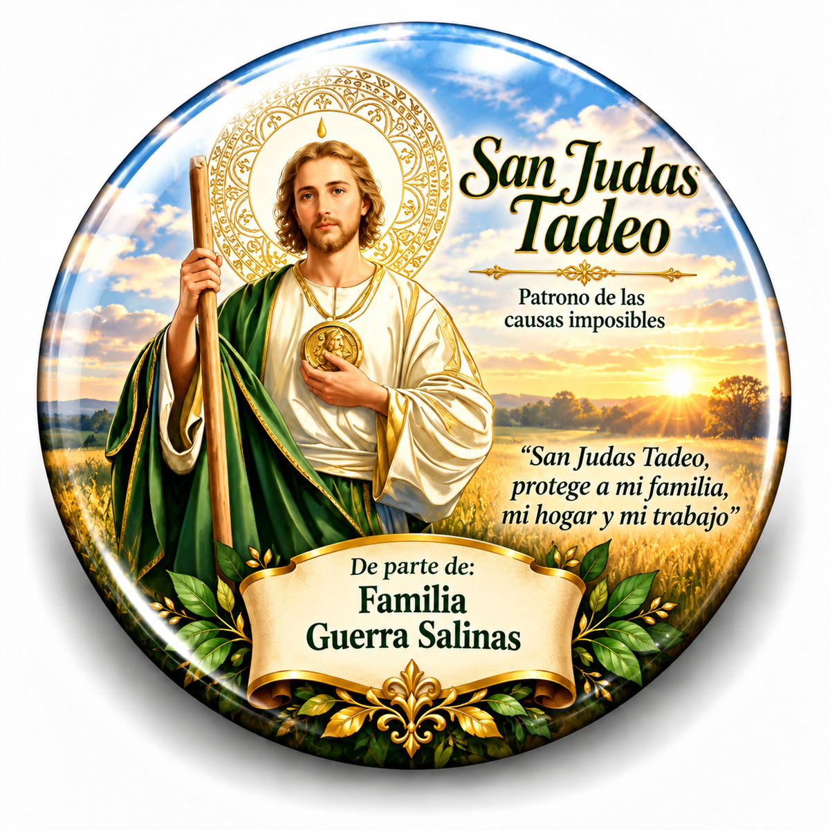 FOTOBOTON PERSONALIZADO DISEÑO #623-5 SAN JUDAS