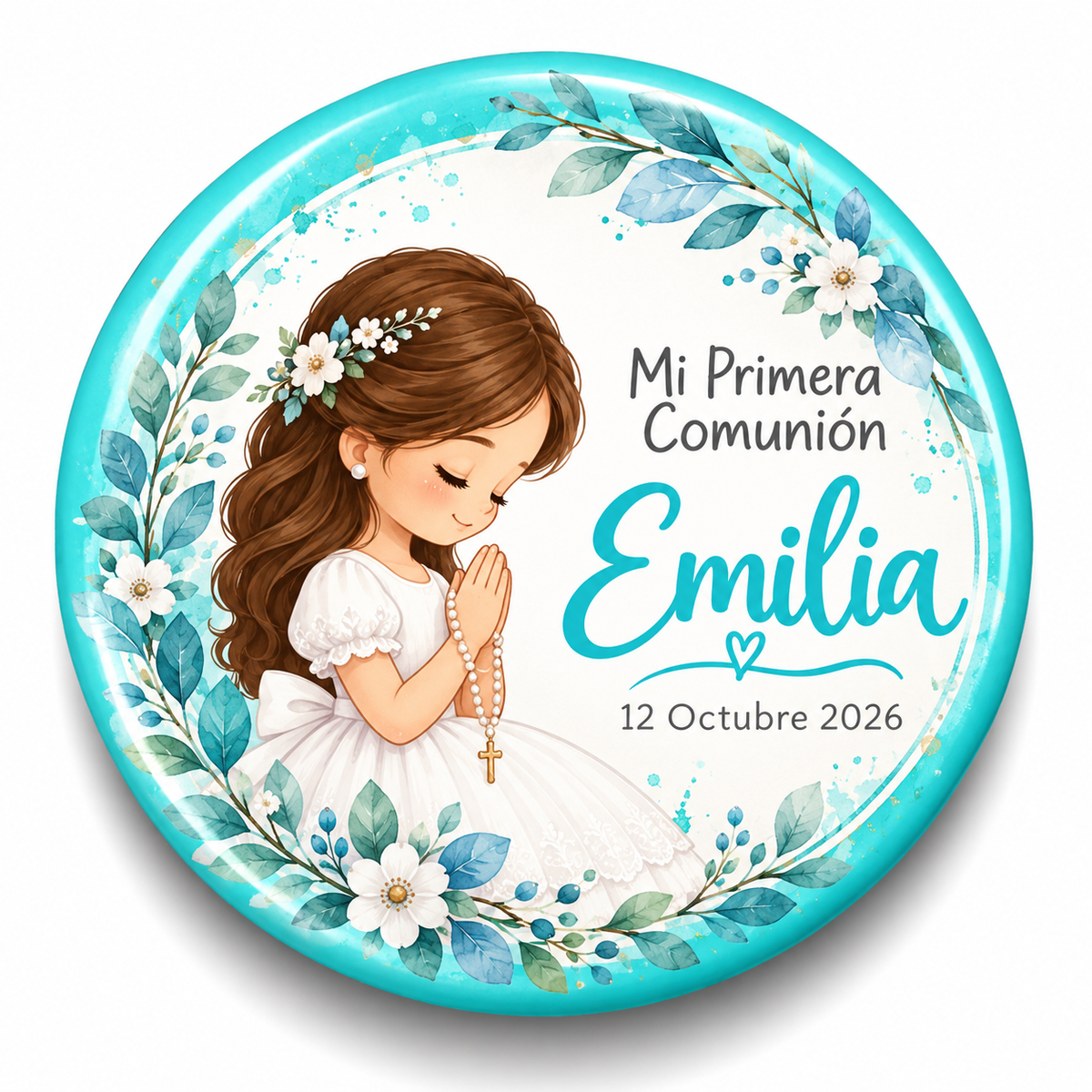FOTOBOTON PERSONALIZADO DISEÑO #369-12 PRIMERA COMUNIÓN