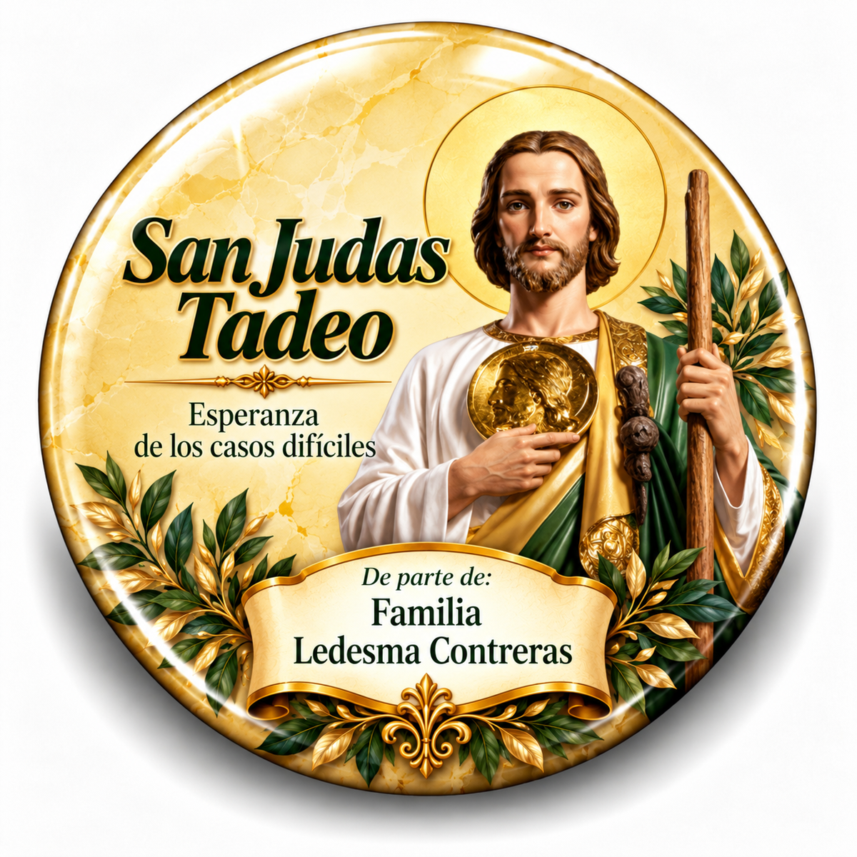 FOTOBOTON PERSONALIZADO DISEÑO #623-8 SAN JUDAS