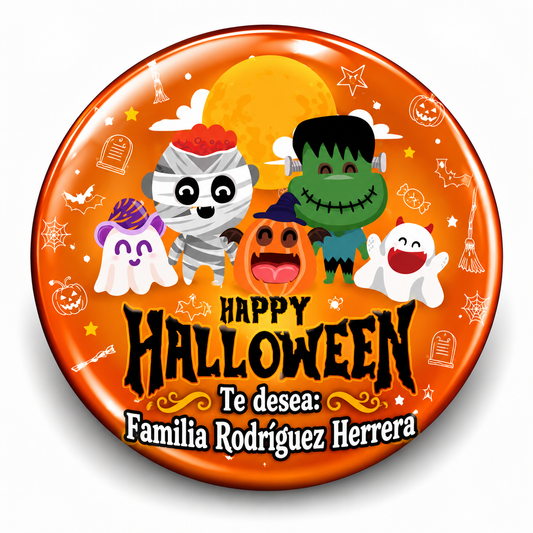 FOTOBOTON PERSONALIZADO DISEÑO #123-5 HALLOWEEN