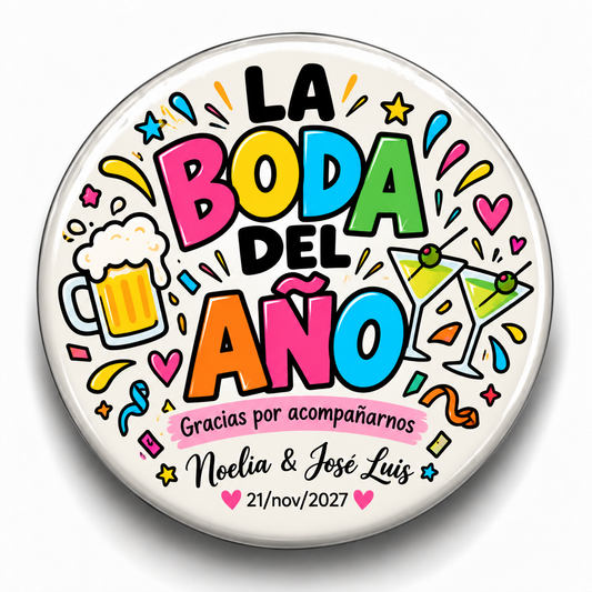 FOTOBOTON PERSONALIZADO DISEÑO #7429-11 BODAS