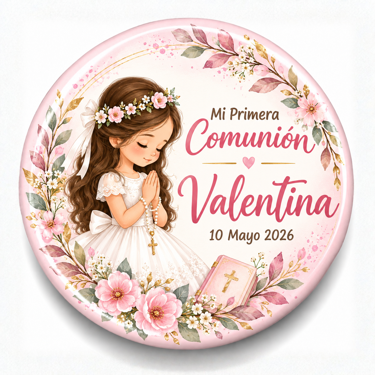 FOTOBOTON PERSONALIZADO DISEÑO #369-14 PRIMERA COMUNIÓN