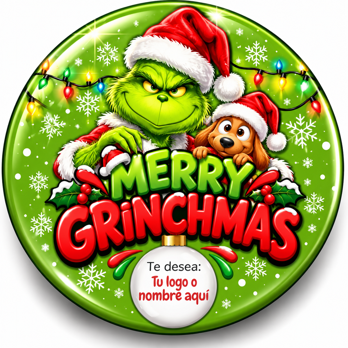 FOTOBOTON PERSONALIZADO DISEÑO #1988-20 NAVIDAD