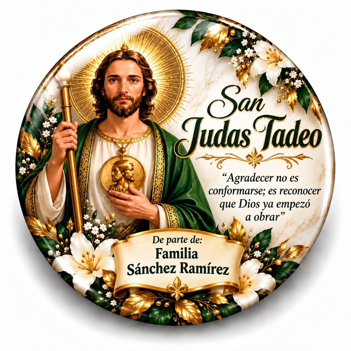 FOTOBOTON PERSONALIZADO DISEÑO #623-1 SAN JUDAS