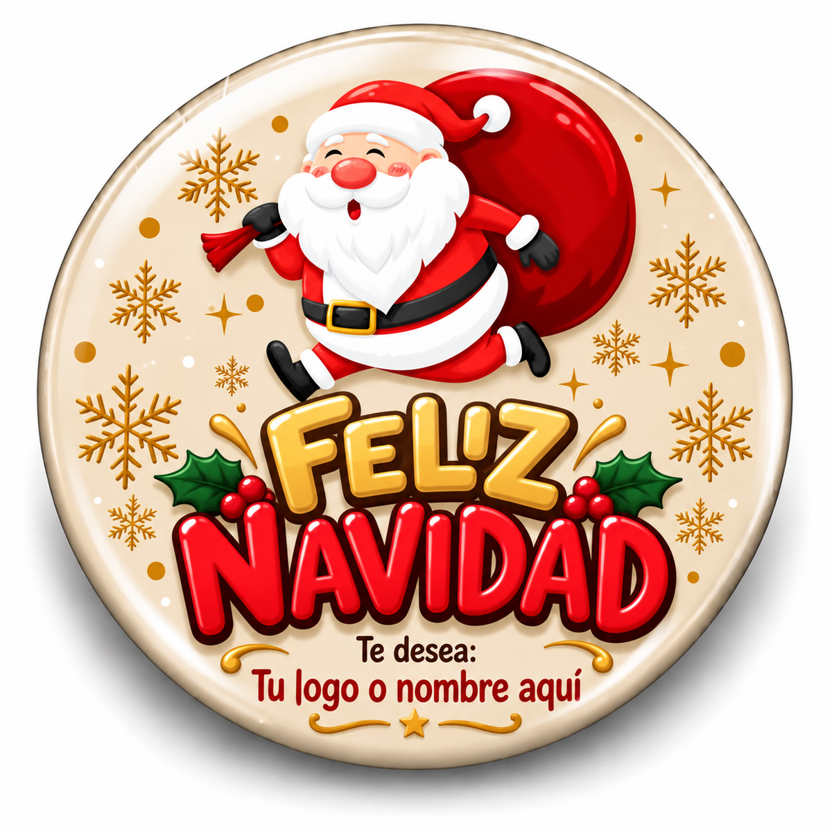 FOTOBOTON PERSONALIZADO DISEÑO #1988-2 NAVIDAD