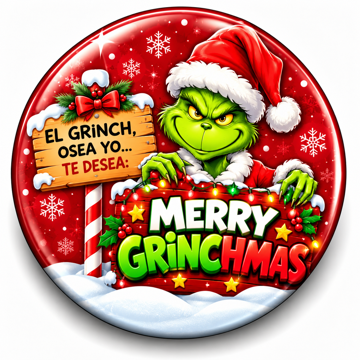 FOTOBOTON PERSONALIZADO DISEÑO #1988-23 NAVIDAD