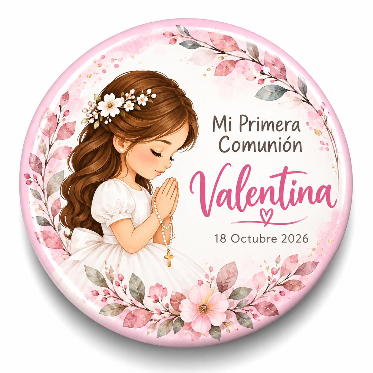 FOTOBOTON PERSONALIZADO DISEÑO #369-13 PRIMERA COMUNIÓN