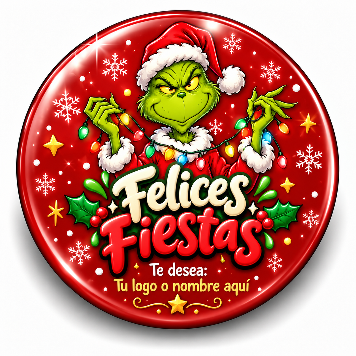 FOTOBOTON PERSONALIZADO DISEÑO #1988-21 NAVIDAD