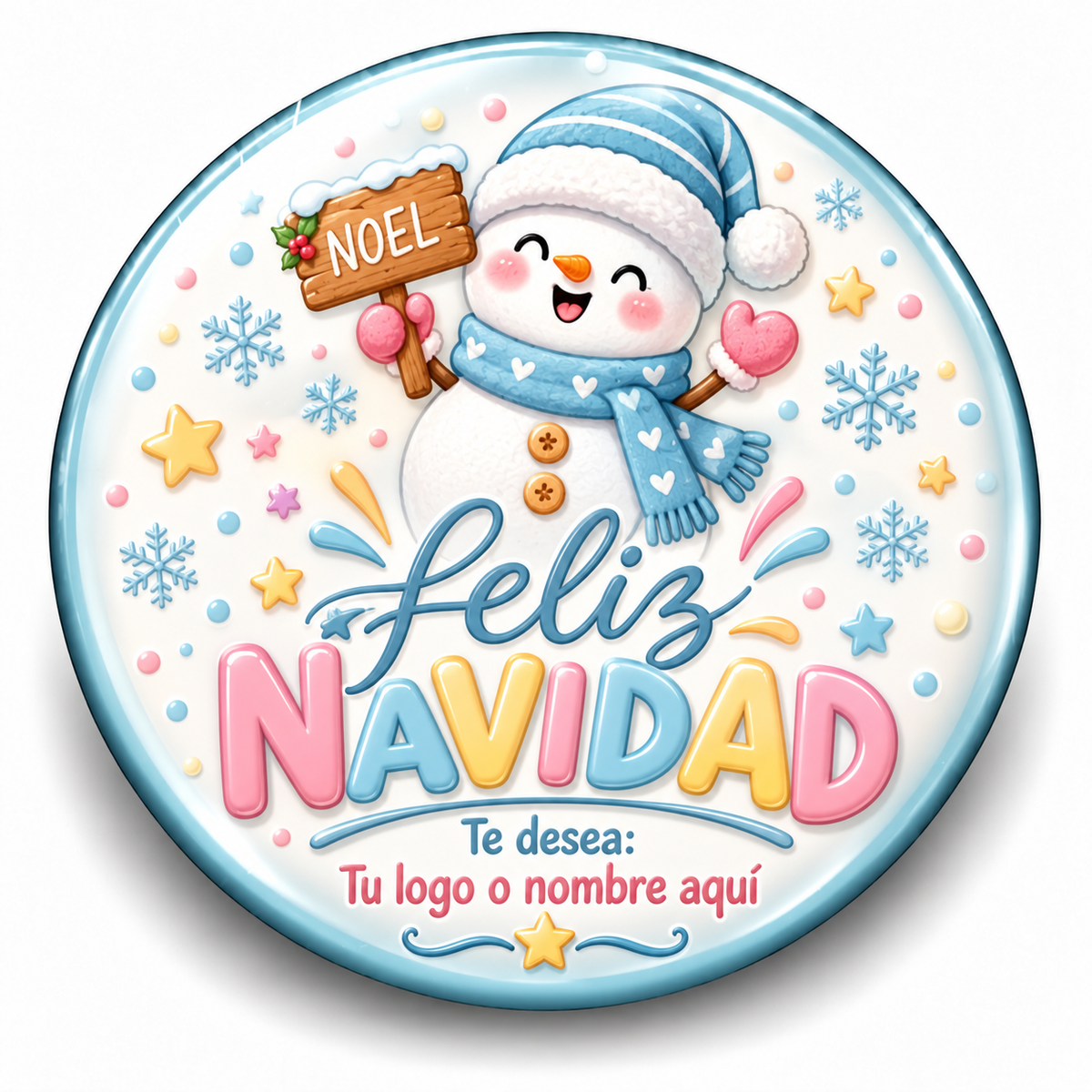 FOTOBOTON PERSONALIZADO DISEÑO #1988-14 NAVIDAD