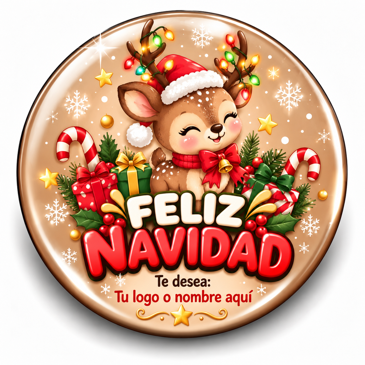 FOTOBOTON PERSONALIZADO DISEÑO #1988-19 NAVIDAD