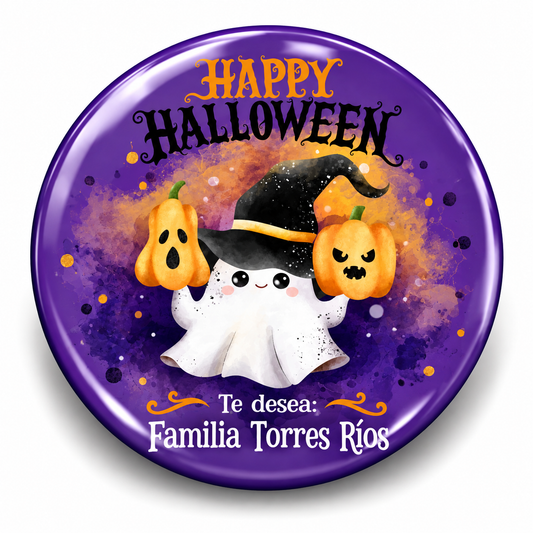 FOTOBOTON PERSONALIZADO DISEÑO #123-4 HALLOWEEN