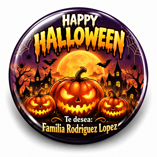 FOTOBOTON PERSONALIZADO DISEÑO #123-12 HALLOWEEN