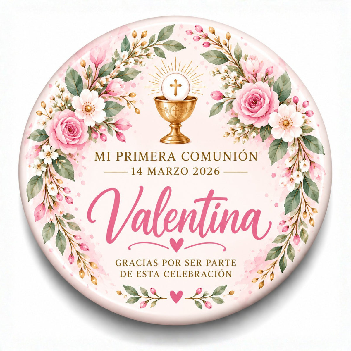 FOTOBOTON PERSONALIZADO DISEÑO #369-4 PRIMERA COMUNIÓN
