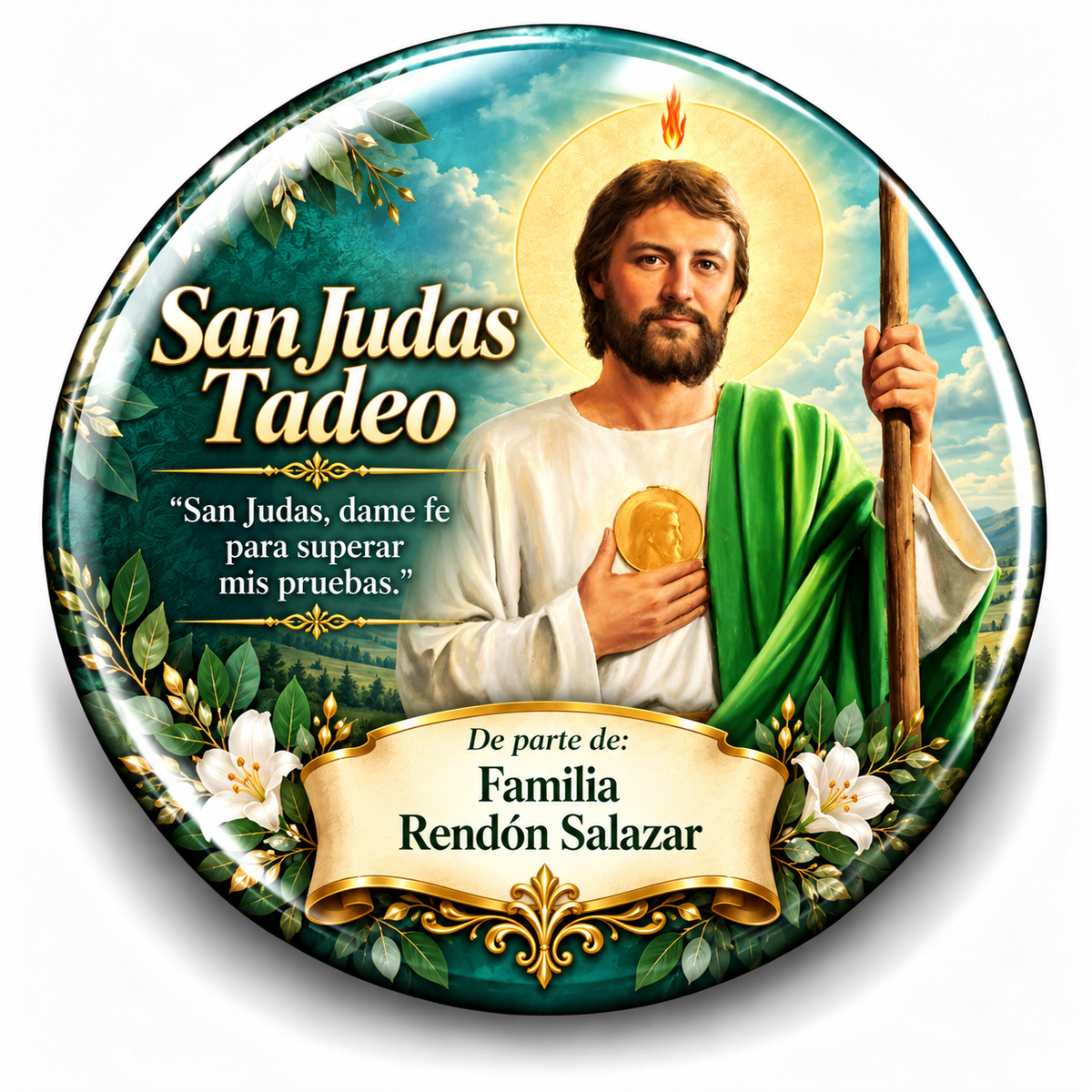 FOTOBOTON PERSONALIZADO DISEÑO #623-6 SAN JUDAS