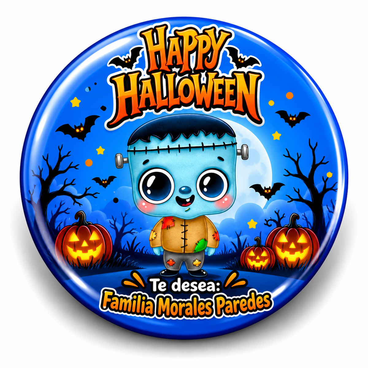 FOTOBOTON PERSONALIZADO DISEÑO #123-9 HALLOWEEN