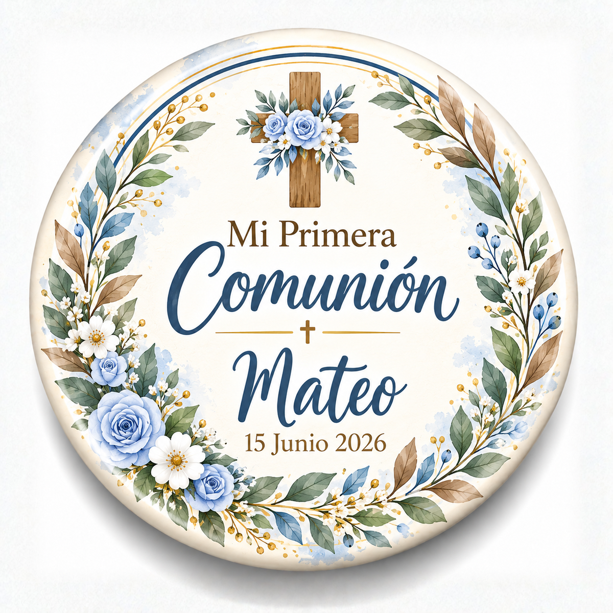 FOTOBOTON PERSONALIZADO DISEÑO #369-8 PRIMERA COMUNIÓN