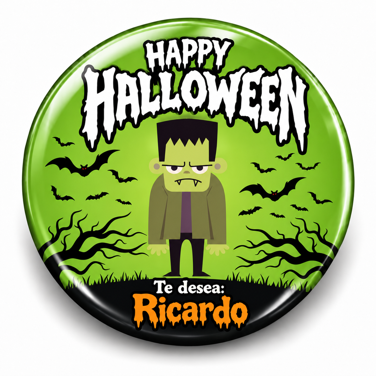 FOTOBOTON PERSONALIZADO DISEÑO #123-2 HALLOWEEN