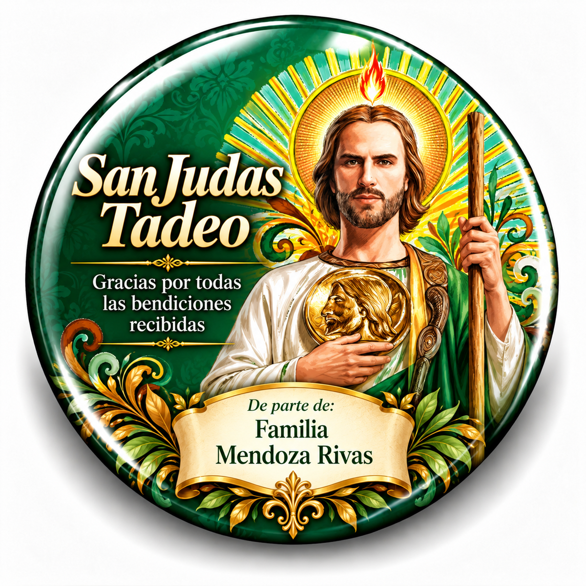 FOTOBOTON PERSONALIZADO DISEÑO #623-7 SAN JUDAS